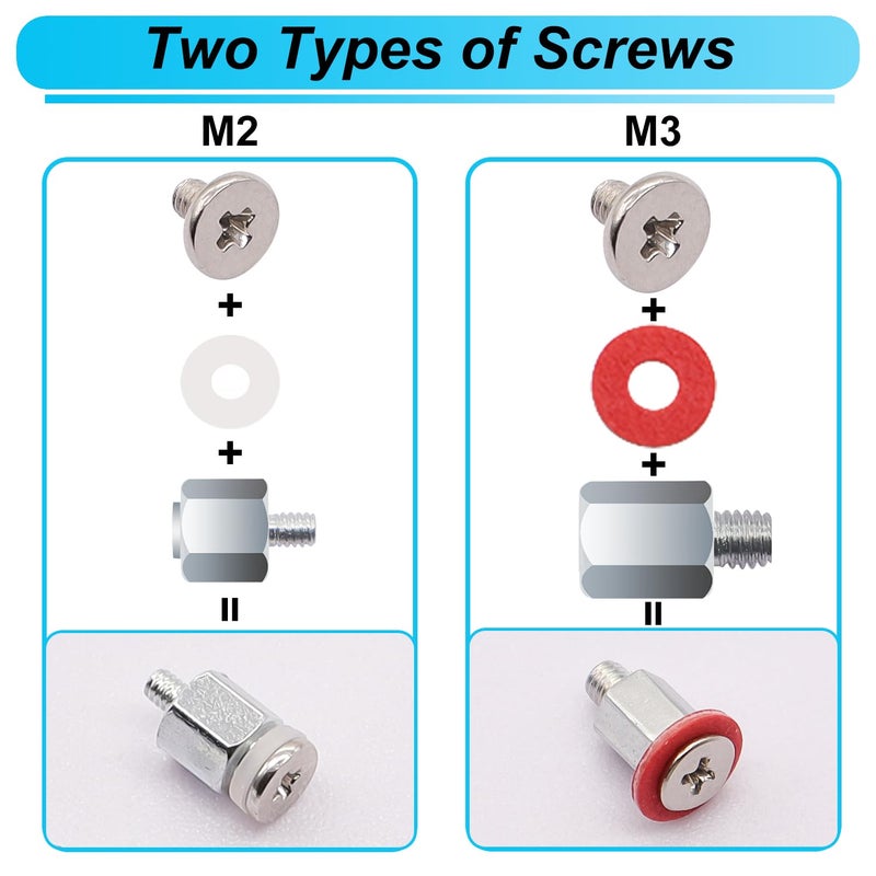Bemaka M.2 SSD Mounting Screws Kit, M.2 Motherboard Standoffs and Screws, NVMe Screw with Magnetic Screwdriver, Used for Mainboard Repair of Laptop & Computers - Image 5